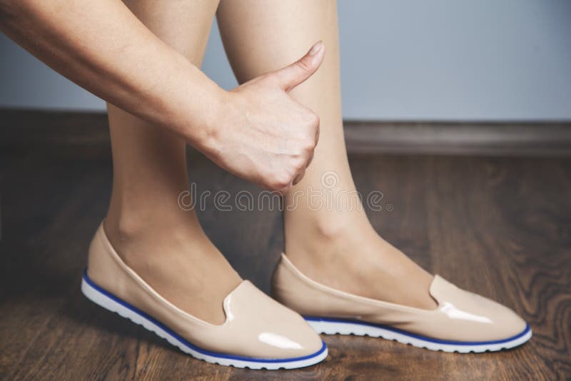 Woman foot  low shoes