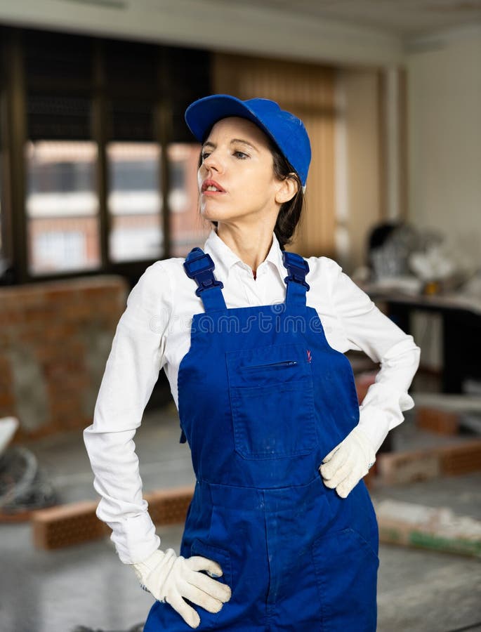 Naked Woman Posing in Construction Site Stock Photo - Image of