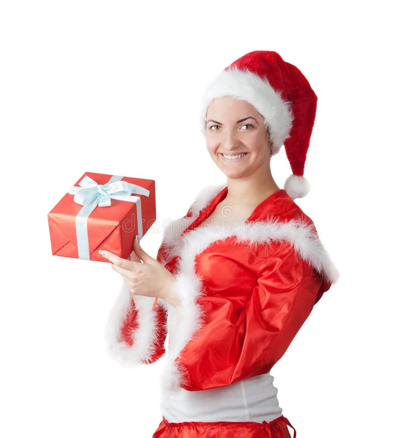 Woman in the form of Santa Claus