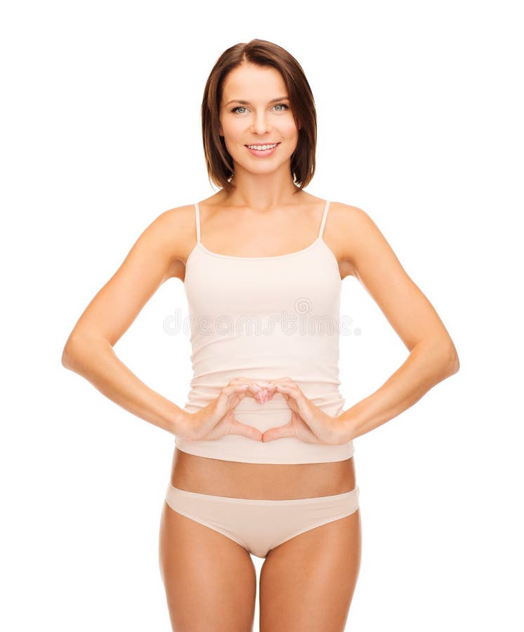 Lovely Woman in White Cotton Underwear Stock Photo - Image of plain,  fitness: 40675178