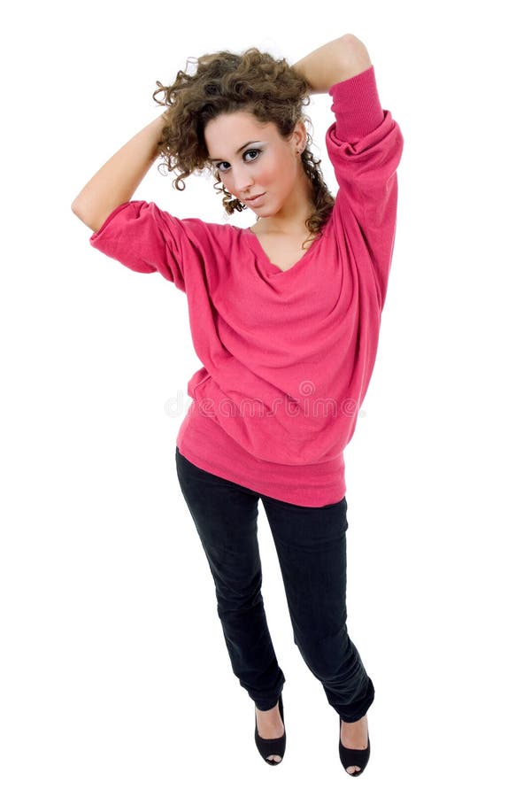 Woman full body stock image. Image of casual, excited - 33969551
