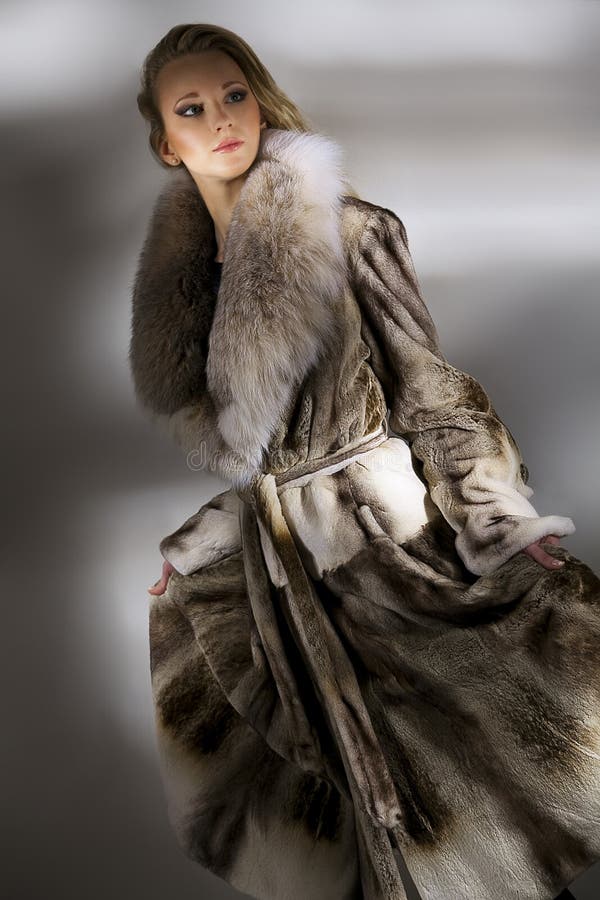 Woman in fur coat