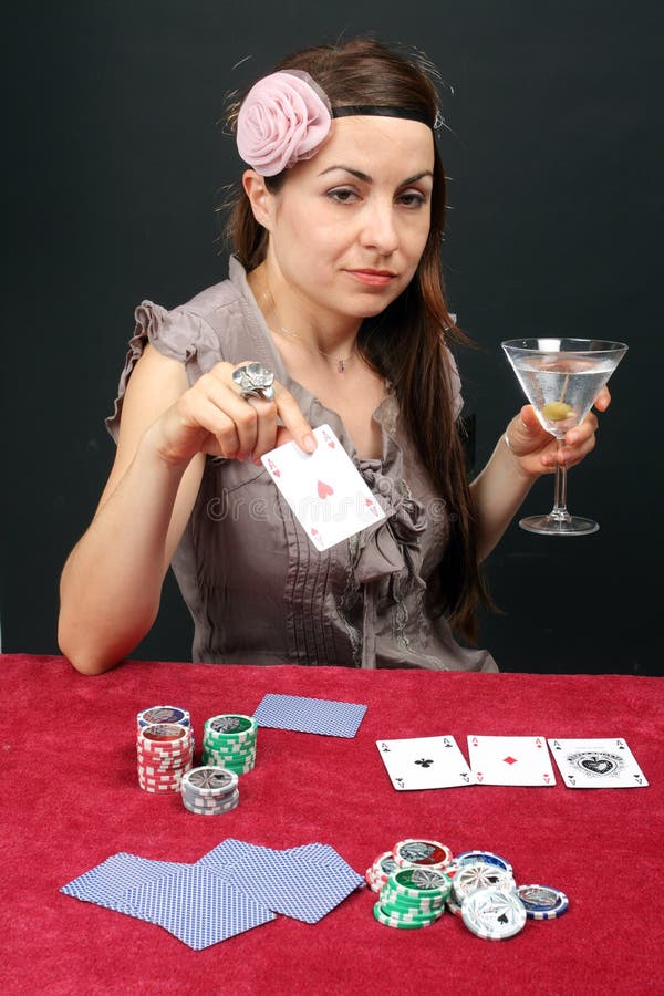 Woman Gambling at the Casino Stock Photo Image of money, fortune
