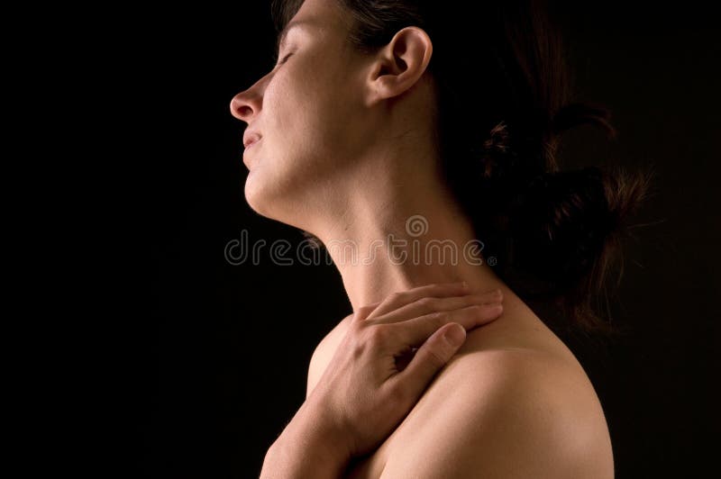 Profile of a sad woman stock image. Image of pensive, black - 4760841