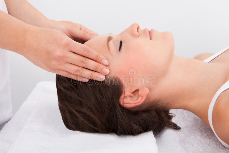 Woman getting massage treatment