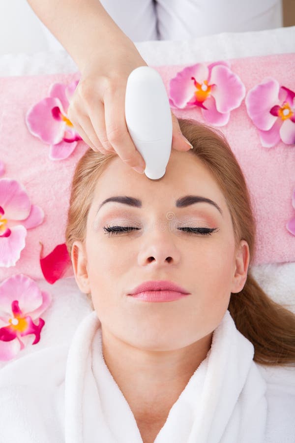 Woman Getting Microdermabrasion Treatment Stock Photo Image of