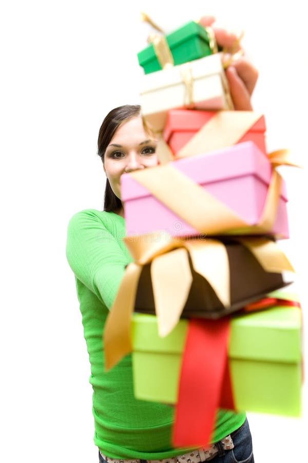 Woman with gift