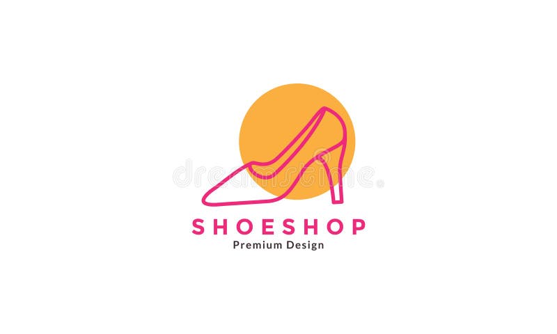 Woman or Girl Shoes Line Logo Symbol Icon Vector Graphic Design ...