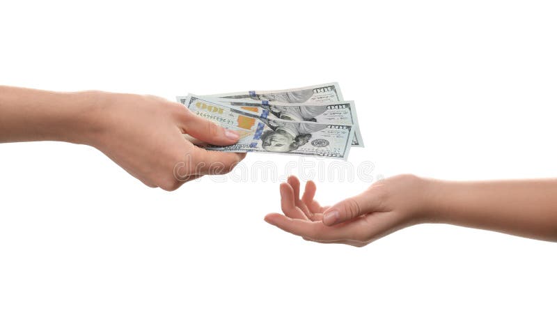 Woman Giving Money On White Background Stock Photo Image Of Dollar Financial Woman Giving Money On White Background Stock Photo Image Of Dollar Financial