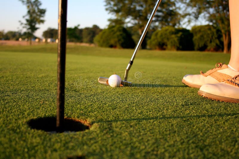 Woman on golf course