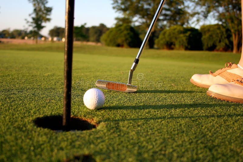 Woman on golf course