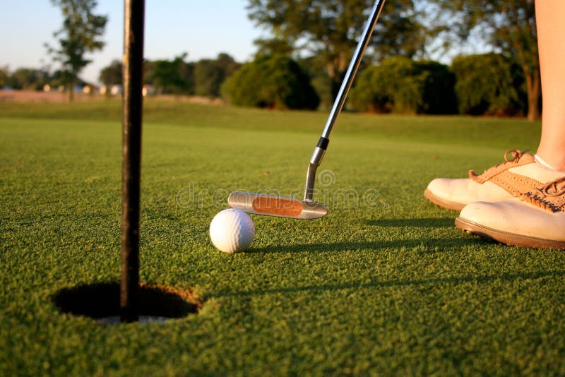 Woman on golf course