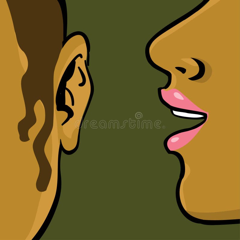 Woman gossip stock illustration Woman gossip stock illustration