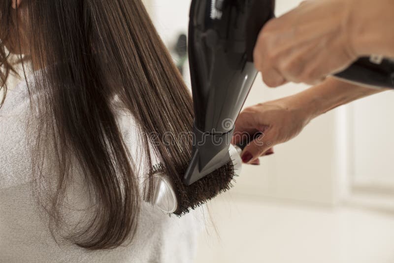 Woman in a hair salon