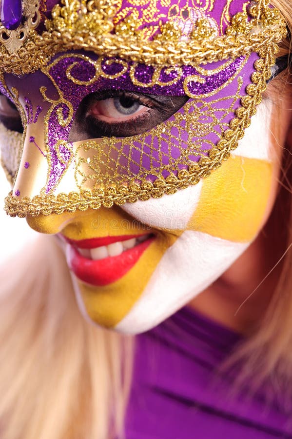Woman in half mask stock image. Image of beauty, color 15584477