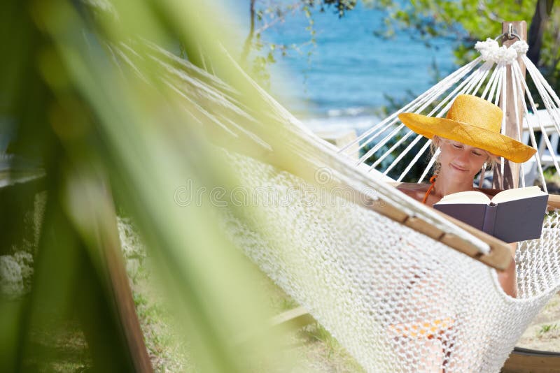 Woman on hammock