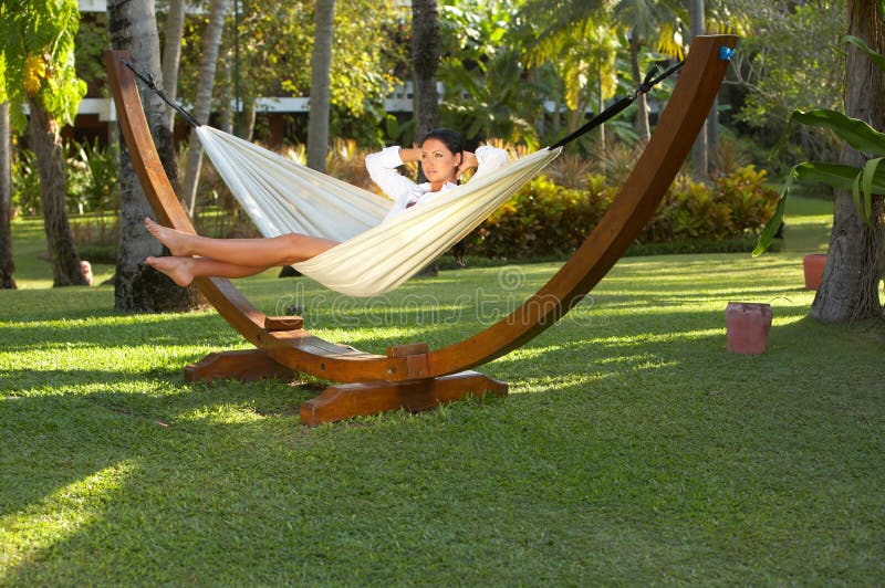 Woman on hammock