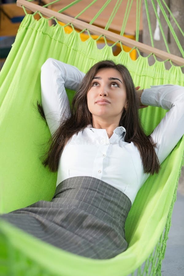 Woman in hammock royalty free stock image Woman in hammock royalty free stock image