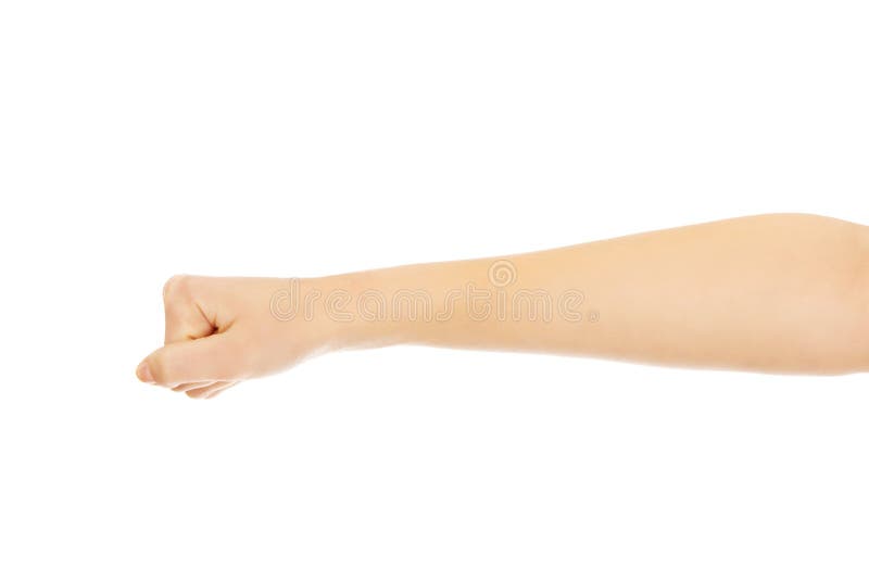 Woman hand with clenched a fist royalty free stock images