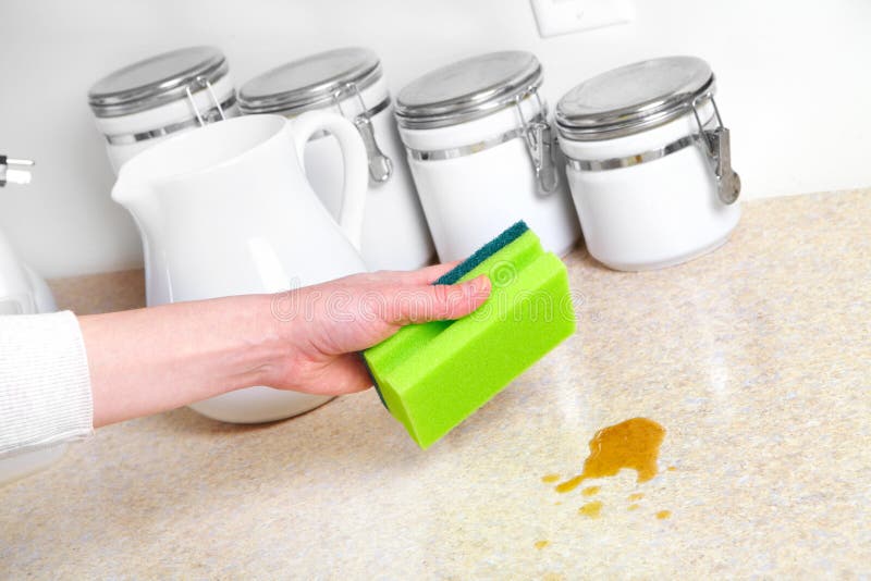 Cleaning dinner table stock photo. Image of hand, occupation 120242034