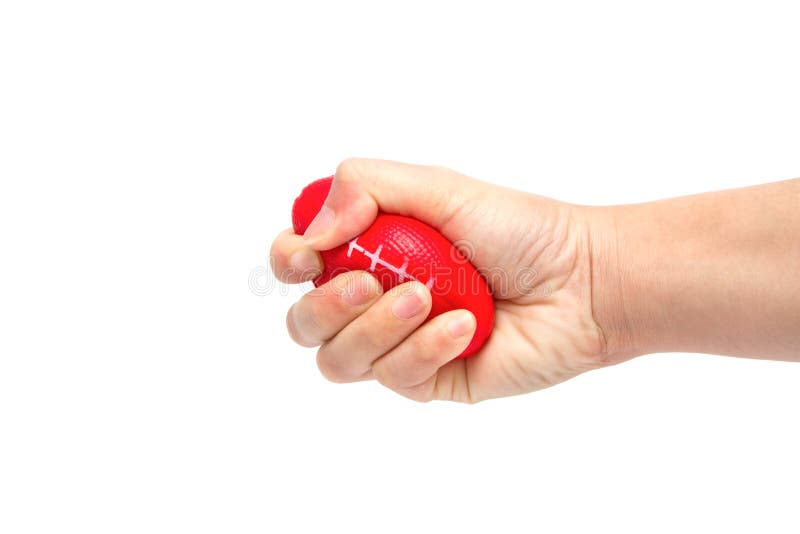 Woman Hand Squeezing a Stress Ball Stock Photo Image of hold, muscle