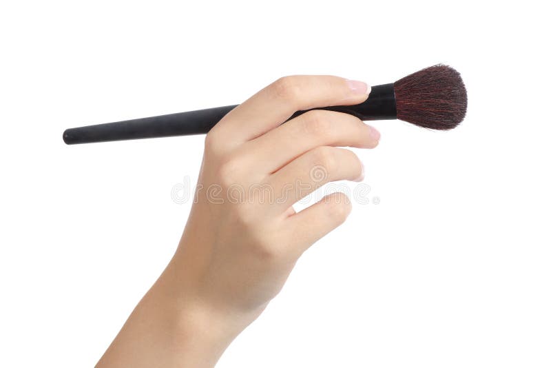 Woman Hand Using A Makeup Brush Stock Photo Image of feminine, brown