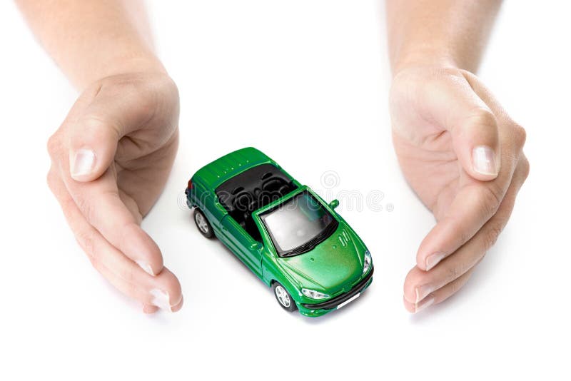 Woman hands holding green car