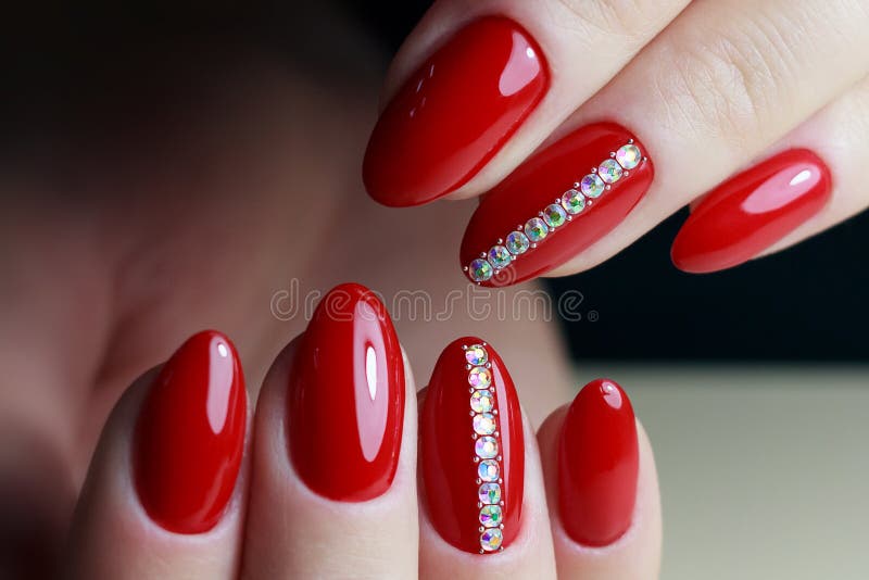 Red Nail Polish In A Hands Stock Photo - Download Image Now - Adult, Arts  Culture and Entertainment, Beautiful People - iStock