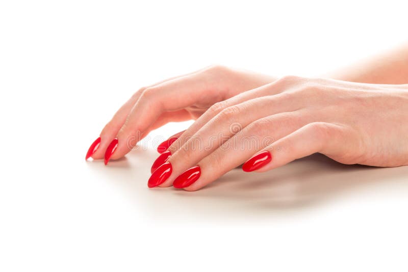 Hands Long Red Nails Stock Photos - Download 2,216 Royalty Free Photos