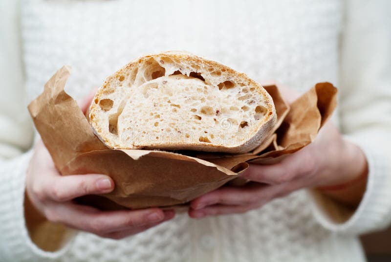 Woman Hands Holding Bread Royalty Free Stock Photos Image 30034358