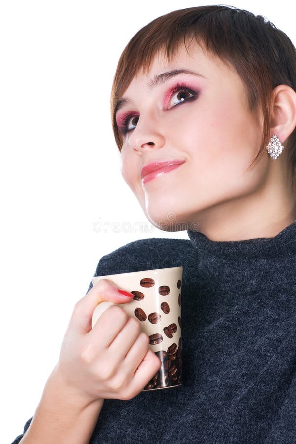 Woman have a cofee