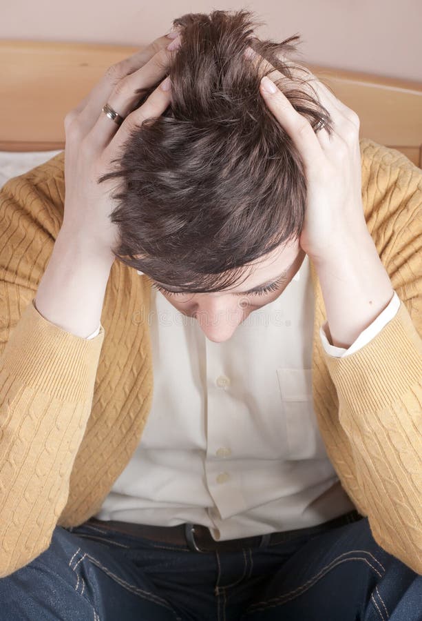 Woman having head ache