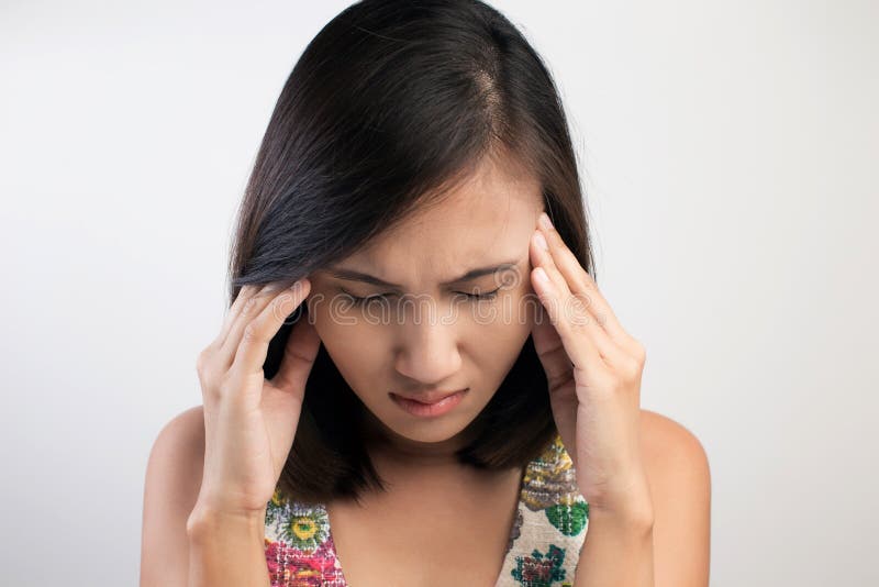 Woman having a headache stock photo Woman having a headache stock photo
