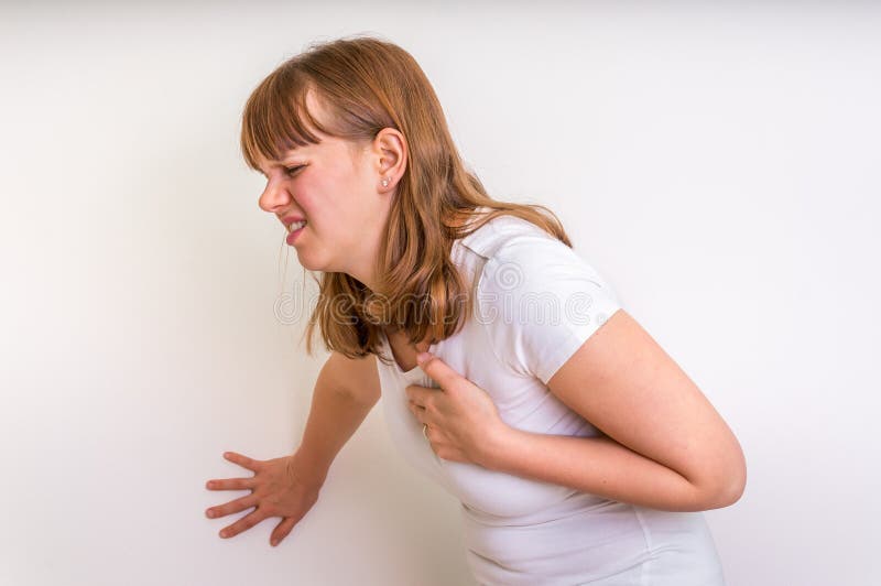 Woman having heart attack royalty free stock images Woman having heart attack royalty free stock images