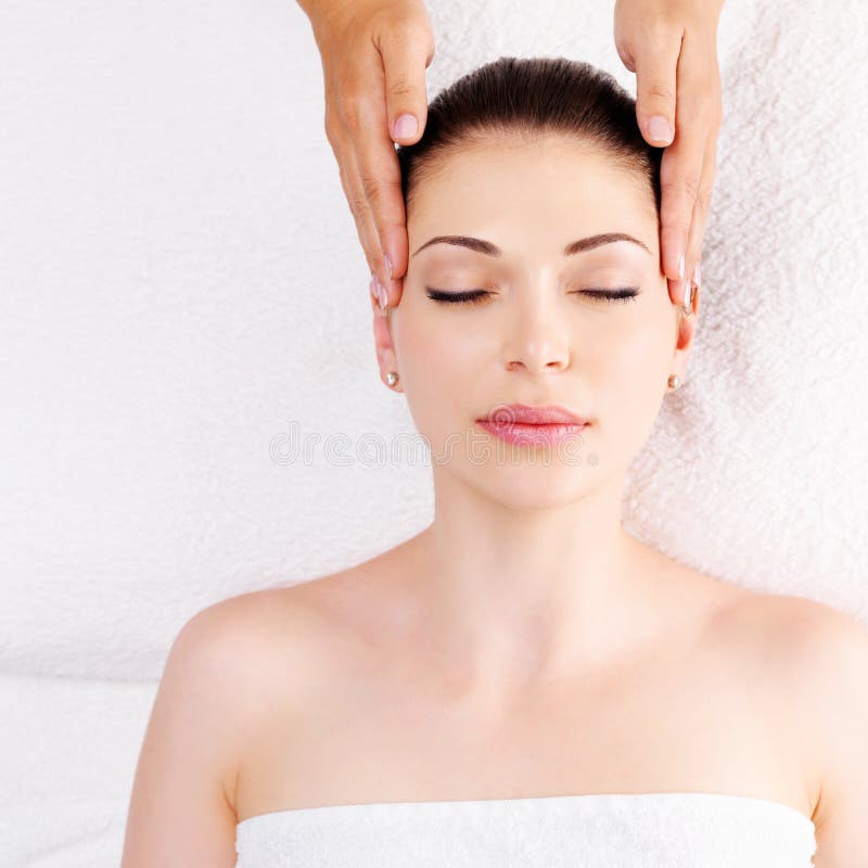 Woman Having Massage Of Body In Spa Salon Stock Image Image Of