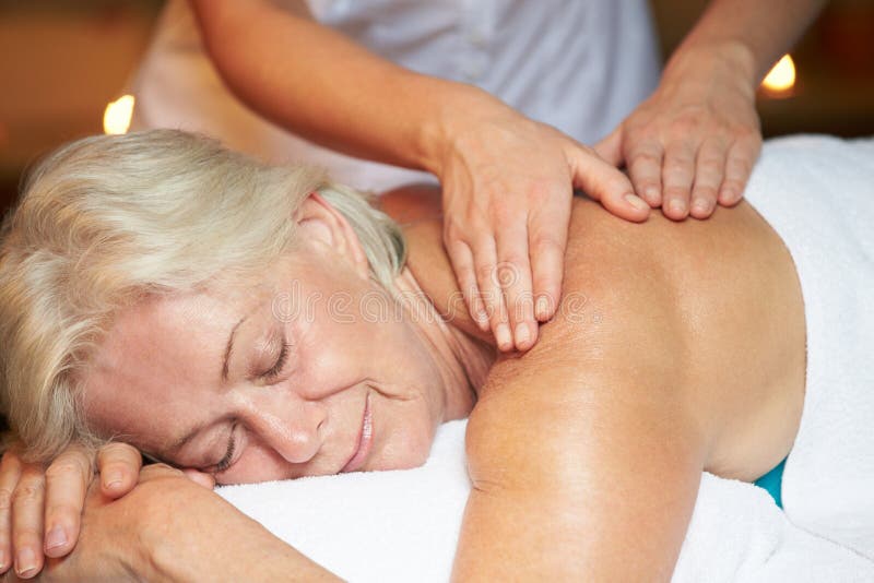 Woman Having Massage In Spa stock images Woman Having Massage In Spa stock images
