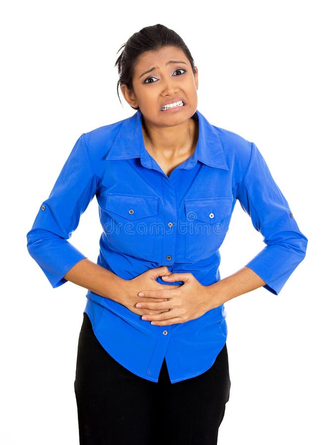 Woman Having Bad Stomach Cramps Stock Image Image of people, body