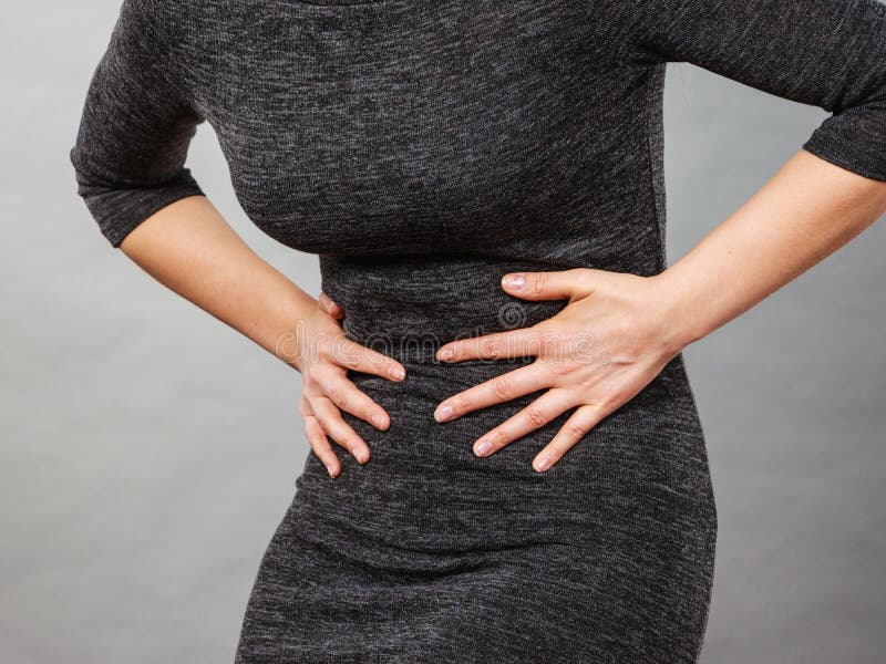 Woman having strong stomach ache. Syndroms stock photos Woman having strong stomach ache. Syndroms stock photos