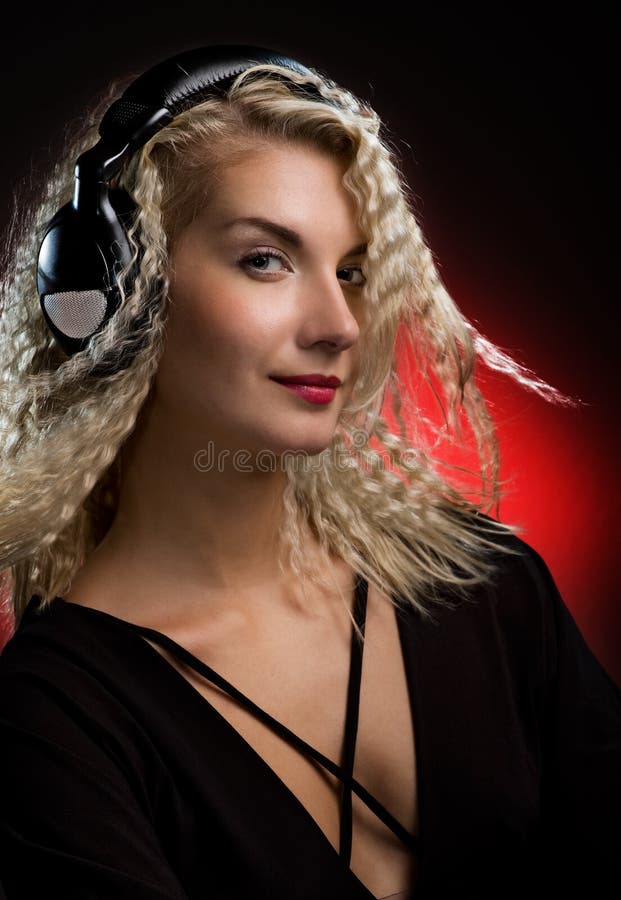 Woman with headphones