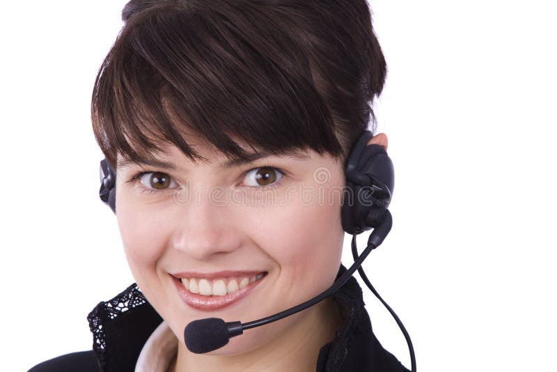 Woman with headset