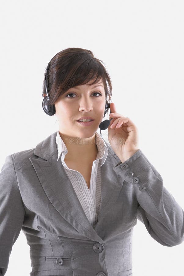 Woman with a headset
