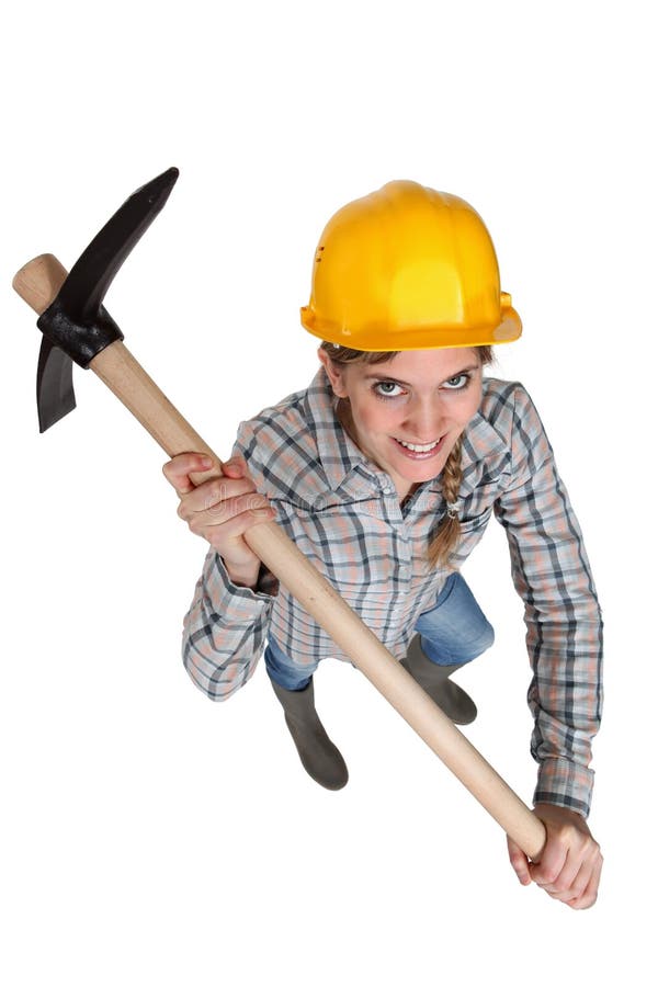 Woman Holding Pickaxe Stock Photos Free & RoyaltyFree Stock Photos