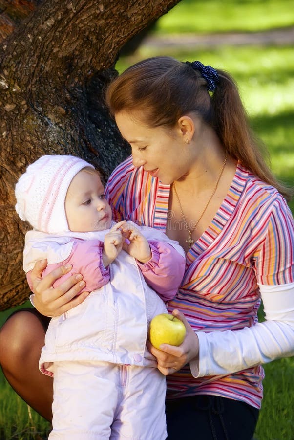 Woman with her daughter