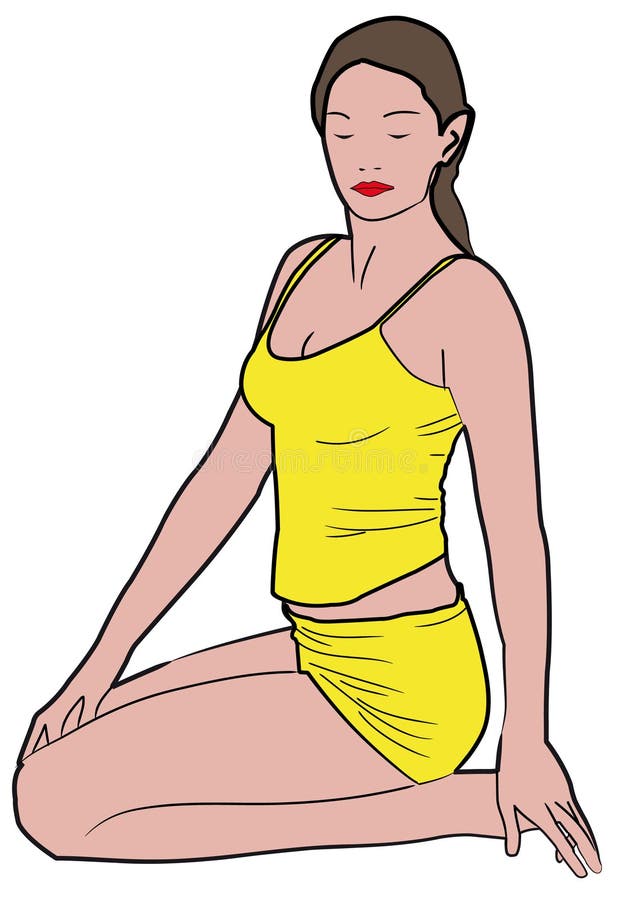 Woman on knees stock illustration. Illustration of cloths - 11132113