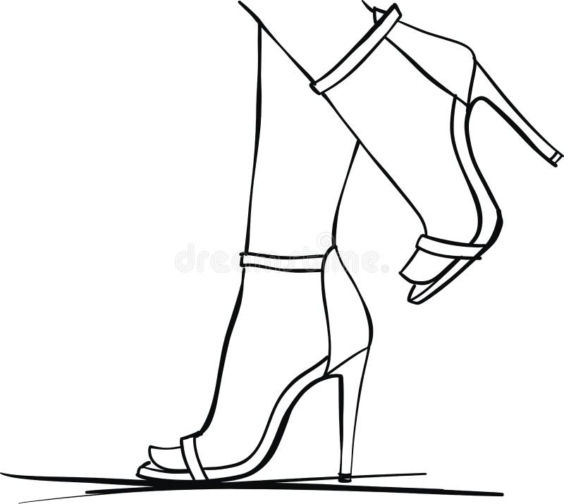 Easy High Heel Shoe Drawing Tutorial