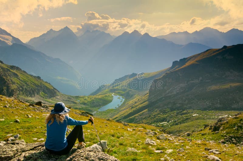 Woman hiking