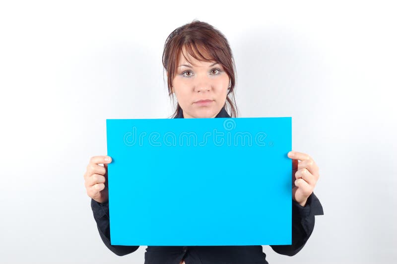 Woman holding a banner 8