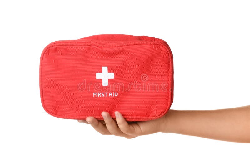 Woman Holding First Aid Kit Stock Image Image of cure, symbol 128984973