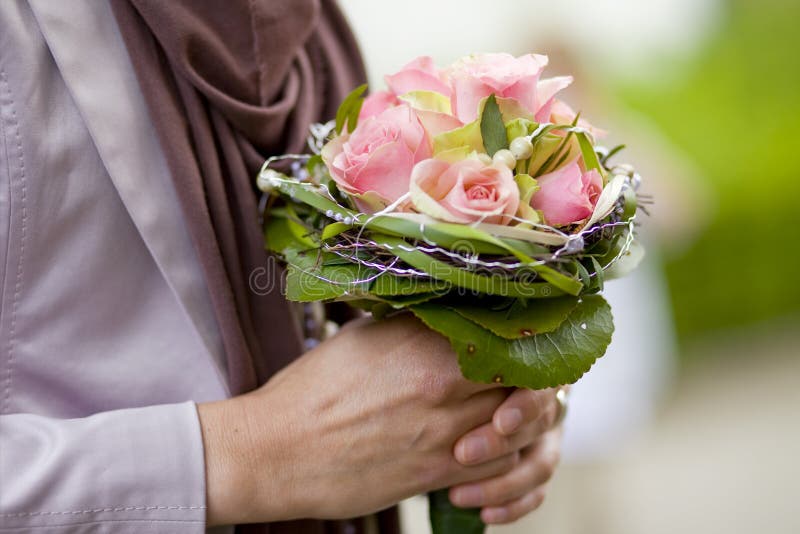 Woman holding flowers