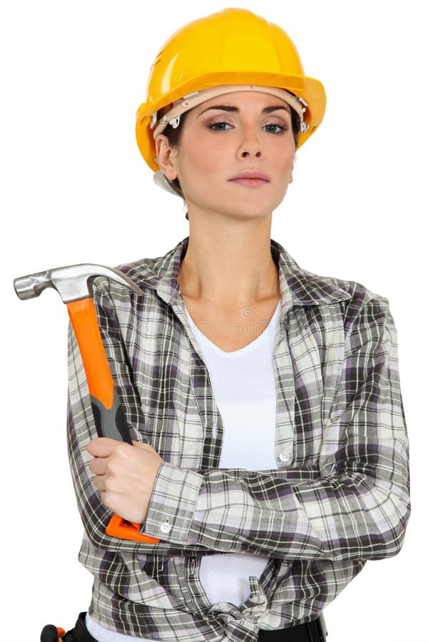 Woman Holding Hammer Stock Photography Image 32239202
